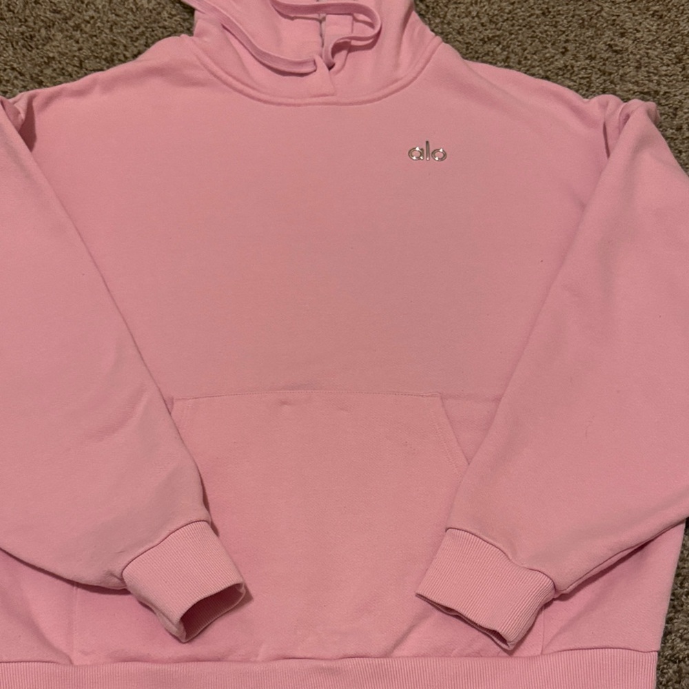 ALO Yoga Pink Hoodie Sweatshirt